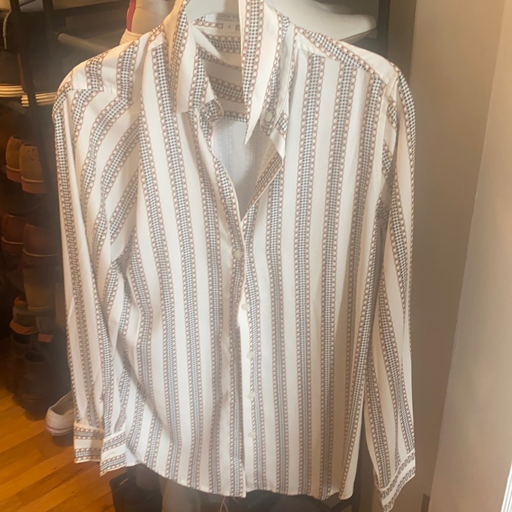 Long sleeved satin top